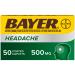 Bayer Headache Aspirin Pain Relief and Fever Reduction 500mg