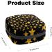 Feminine Menstrual Cup Bags | Black Golden Stars Pattern - Portable Period Pockets for Women & Teens - Buy Online on GoSupps.com
