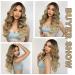 Ombre Blonde Wavy Wig for Women - Heat Resistant Synthetic Hair Curly Wave Wig for Daily & Party Wear - Buy Online on GoSupps.com
