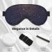 Gold Black Glitter Sleep Eye Mask | Soft Blindfold for Travel & Night Sleeping - Buy Online on GoSupps.com