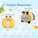 JOYRAVO 2-in-1 Kids Travel Pillow - Adorable Yellow Bee Plushie Neck Pillow for Comfort on Airplane & Trips - Buy Online on GoSupps.com