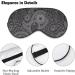 Black and White Paisley Sleep Mask for Women - Adjustable Eye Shades with Elastic Strap for Comfortable Sleep - Buy Online on GoSupps.com