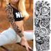 NEZAR Maori Temporary Tattoo Sleeve - 11 Sheets, Tiki Turtle Manta, Black Dragon Totem, Waterproof Fake Tattoo Sleeves for Men and Women - Buy Online on GoSupps.com