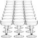 DecorRack 24 Cocktail Glasses, Plastic Party Champagne Cups, Perfect for Outdoor Parties, Weddings, Picnics, Stackable Stemmed, Reusable, Shatterproof Disposable Wine Glasses (Pack of 24)