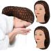 2 Black Mesh Hair Nets - Soft Rayon Knit Snood Hat for Women & Girls - Large Hair Cover Accessory - Buy Online on GoSupps.com