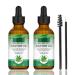 Organic Castor Oil Hair Growth Oil Eyelash Growth Serum Castor Oil Organic Cold Pressed to Strengthen Nourish Hair Follicles for Hair Growth Eyebrows Eyelashes Nails & Skin All Hair Type(2PCS)