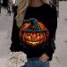 Halloween Costumes Printed Fashionable Casual Long Sleeved Zipper Round Neck Hoodies Sweater Tops Womens Band Black Large - Buy Online on GoSupps.com