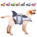 ASENKU Dog Life Jacket Pet Life Safety Vest for Swimming Boating, Dog Shark Life Jackets Dog Lifesavers Swimsuits for Pool, Dog Water Floatation Vest for Small Medium Large Dogs, Grey, X-Large X-Large Gray