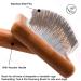 High-Quality Dog & Cat Brushes | Soft Pet Brushes for Long & Short Hair | Perfect for Knots & Undercoat - Wooden Brown Design - Buy Online on GoSupps.com
