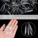 1200PCs Almond Shape Fake Nails - 12 Sizes Acrylic Nail Tips for Manicure & Nail Art - Clear & Natural Finish - Buy Online on GoSupps.com