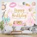 5ft Makeup Spa Glamour Cosmetics Theme Birthday Party Banner - Pink Beauty Make Up Women Girls Photography Background - Buy Online on GoSupps.com