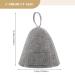 Buy Healvian Russian Sauna Cap - 2 Piece Wool Felt Hats for Men & Women | Gray Shower & Bathhouse Head Protection - Buy Online on GoSupps.com