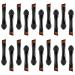 Lurrose Double Sided Eye Shadow Sponge Applicator Eye Brow Make Up Brush Portable Makeup Tool 20pcs (Black)