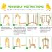 Ensayeer Bamboo Chicken Perch with Mirror | Strong Roosting Bar for Coop | Training Perch for Large Birds | Easy to Assemble and Clean | Fun Toys for Chicken - Buy Online on GoSupps.com