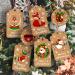 Christmas Gift Tags 50pcs Xmas Paper Labels Christmas Elements Hanging Tags Card Gift Ornament with String Style3 - Buy Online on GoSupps.com