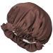 Moonsix Natural Silk Women's Sleep Bonnet for Hair Care - Brown - Buy Online on GoSupps.com