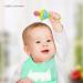 Dahema Newborn Pacifier & Bib Set - Waterproof Silicone Teething Bite Ring Ideal Weaning & Gum Massage - Light Blue - Buy Online on GoSupps.com