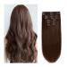 Hair Extensions Dark Brown Clip in Hair Extensions Real Human Hair 100% Remy Human Hair Clip in Extensions Straight Double Weft for Full Head #2 Brown Natural Human Hair(18inches 240g) 18inches 240g