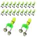 Cailauer 20Pcs LED Twin Bell Night Fishing Alarm Clip,Fishing Bite Alarm Indicator,LED Night Fishing Rod Bite Bait Alarm Ligh. 20Pcs Yello
