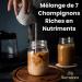 Complexe de Champignons en Poudre BIO (Reishi Chaga Shiitake Maitake Crini re de Lion Cordyceps Militaris et Champignon Blanc) | Samskara | Avec Min raux | 100g - LOT 2025 Fra cheur Garantie - Buy Online on GoSupps.com