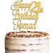 Personalised Acrylic Birthday Cake Topper by KreateSquare - Customised With Any Name Any Age Custom Colour Birthday Cake Decoration (Gold) - Buy Online on GoSupps.com