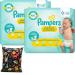Newborn Nappies Bundle with Pampers Size 0 Premium Protection Premature Diapers and Wishesla Wet Bag Total of 44 Nappies (Online Exclusive)