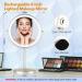 8 Rechargeable Double Sided Makeup Mirror with Lights | 1X/10X Magnification | 3 Colors Light | 360 Smart Touch | Adjustable Brightness | Nickel Finish - Buy Online on GoSupps.com