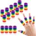 Ednyzakrn 20 pieces of finger protection in the event of injury finger bandage finger bandage stretchy finger cover for trigger finger arthritis swelling basketball finger protection unit size rainbow 20