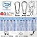 10 Small Stainless Steel Carabiner Hooks - 3mm Strong Keychain with 200kg Break Load - Ideal for Hammocks & Swing - Durable Edestahlkarabiner - Buy Online on GoSupps.com