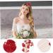 Ipetboom Flower Hair Comb Bridal Hairpiece Bridal Accessories Wedding Hair Accessories Hair Combs for Women Accessories Flower Hair Accessories Tiara Bride Hairpin Rhinestones Red - Buy Online on GoSupps.com