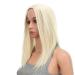 SWACC 14 Short Straight Synthetic Hair Wig with Wig Cap in Platinum Blonde - Buy Online on GoSupps.com
