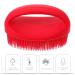 Silicone Body Brush Scrubber | Handheld Massager for Bath and Shower | Bathroom Tool for Men and Women | Red Color | 1 Pc - Buy Online on GoSupps.com