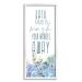 Stupell Industries Bath Definition Wash Worries Away Phrase Blue Florals Designed by Kim Allen White Framed Wall Art