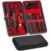 Vabogu Manicure Set Pedicure Kit Nail Clippers Professional Grooming Kit Nail Tools 8 In with Luxurious Travel Case For Men and Women 2020 Upgraded Version Black 1 Count