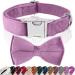 Asvin dog collar velvety with removable dog fly soft and comfortable dog collar multi -color velvety dog collar for weddings birthdays parties etc.