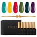 MEGIOR Gel Nail Polish Set Classic Neon Gel Polish Kit Series 6 Colors Soak Off Gel Polish 8 Ml Each Bottle with Gifts Box Spring Summer Holiday Gel Nail Polish Gift Present Suitable for Girlfriend and Wife Nail Salon DIY at Home Nail Art