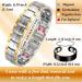 Vicmag Men Magnetic Bracelet | Titanium Steel Double Row 3500 Gauss Wristband | Adjustable & Gift Box Included | Silver Gold 4 Elements - Buy Online on GoSupps.com