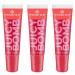 essence cosmetics Juicy Bomb Shiny Lip Gloss No. 104 Poppin' Pomegranate Red Shiny Shiny Radiantly Fresh Vegan Alcohol-Free Pack of 3 (3 x 10 ml) 43 grams 104 Poppin' Pomegranate 10 ml (Pack of 3)