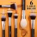 BEILI 20pcs Makeup Brush Set - Natural Goat Hair & Premium Synthetic Kabuki Brushes for Foundation, Powder, Contour, Eyeshadows, Eyebrows, and Eyeliner - Black - Buy Online on GoSupps.com