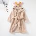 Uiflqxx 3D Animal Baby Bathrobe - Super Soft Flannel Hooded Towels | Personalized Nightwear & Baby Gifts for Ages 3-4 | Khaki - Buy Online on GoSupps.com