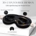 Buy 100% 22 Momme Mulberry Silk Sleep Mask | Weighted Eye Cover for Men & Women | Blackout 3D Sleeping Mask for Lash Extensions - Adjustable Strap (Pink - Buy Online on GoSupps.com