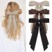 REYIN-CHHN Hair Bows for Women Hair Ribbons with Metal Alligator Clips Coquette Bows Preppy Teen Girl Gifts Trendy Stuff Cute Hair Accessories Aesthetic Things (black brown khaki)