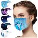 50 PCS Adult Disposable_Bandanas_Mask_Cover With Butterfly Design Pink Print Antidust Outddor Home Cleaning Supplies B 1 count (Pack of 50)