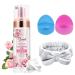 Pjordo Rose Foaming Facial Cleanser  Roses Cleansing Foam  Gentle Daily Foaming Face Wash for Deep Cleaning Pores & Calming Acne  Hydrating Cleansing Foam for Woman  Mans  All Skin Types