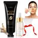 VEROA Peel Off Face Masks With Brush & Gold Serum 24K Gold Face Peel Mask Added Ginseng Extract Deep Skin Clean Purifying Acne for Blackheads Dirt Oil Control Pores Shrinking (50g+17ml)