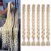 SESI PLUS 6PCS Braiding Hair Extensions Jumbo Braids Synthetic Hair (41Inches, 613# Blonde) 41 Inch 613# Blonde