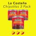 3x La Costena Chipotle Peppers In Adobo Sauce 7Oz Can - 199g bundle with Tajin Clasico Mexican Seasoning With Lime 10g (Pack of 3+1) - Buy Online on GoSupps.com
