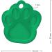 Personalized Green Dog Tag Paw - Engrave Your Pet's Name | 26mm Small International Shipping Available - Buy Online on GoSupps.com