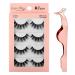 Jane Choi 3D false eyelashes reusable long thickness to extend the make-up 4 pairs of handmade dramatic false with eyelash clip (G107)