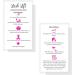 Lash Lift Aftercare Instruction Cards - 50 Pack | Starter Eyelash Lift Kit DIY Supplies | White with Pink Icons | 2x3.5 inches Business Card Size - Buy Online on GoSupps.com